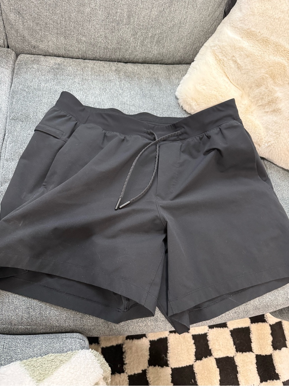 lululemon athletica Men’s Black Athletic Drawstring Shorts